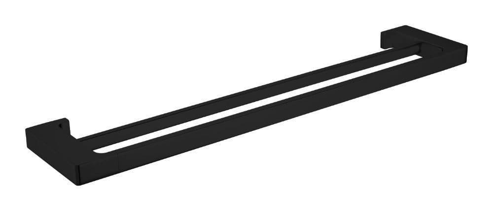 Πετσετοκρεμάστρα Διπλή Sparke Palmia 12 Ματ Μαύρο 60x2,4x12cm