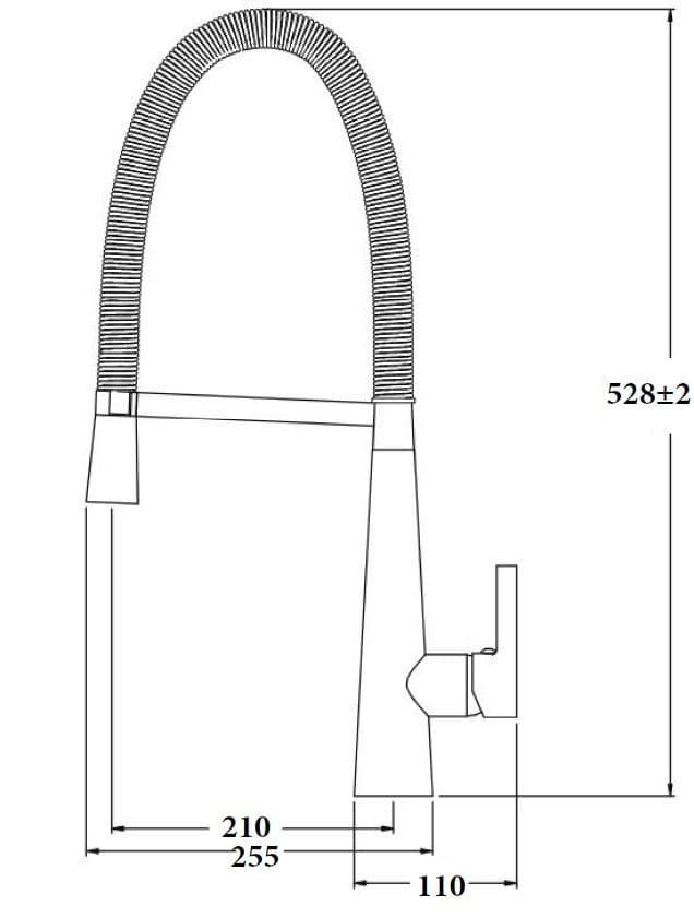 Μπαταρία κουζίνας Sparke Clicy 01 Χρώμιο Υ52,8cm - 2