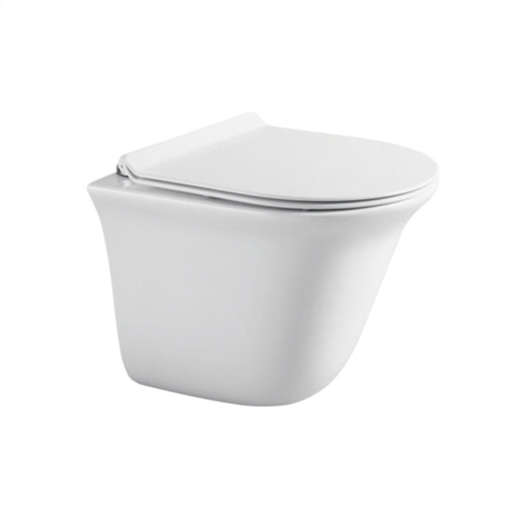 Λεκάνη κρεμαστή rimless με κάλυμμα slim soft close Sparke Bloomy-02 Λευκό 36x48cm