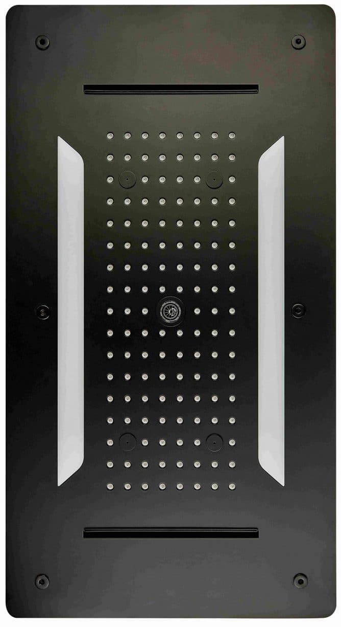 Κεφαλή Ντους Οροφής Εντοιχισμού Sparke Purity 01 Led φως Ματ Μαύρο 70x38cm