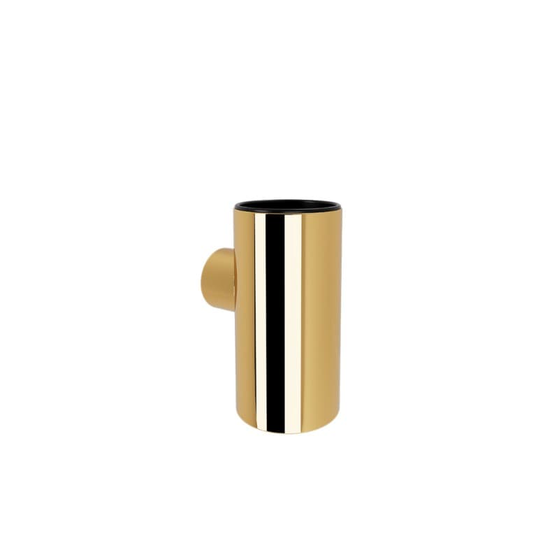 Ποτηροθήκη Επιτοίχια Verdi Lamda 3011553 PVD Warm Gold Gloss 6x7,5x12cm
