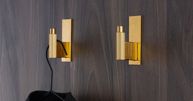 Κρεμάστρα Viefe Arpa Plate 7036025L291 Brushed Brass 25x80x43xmm - 5