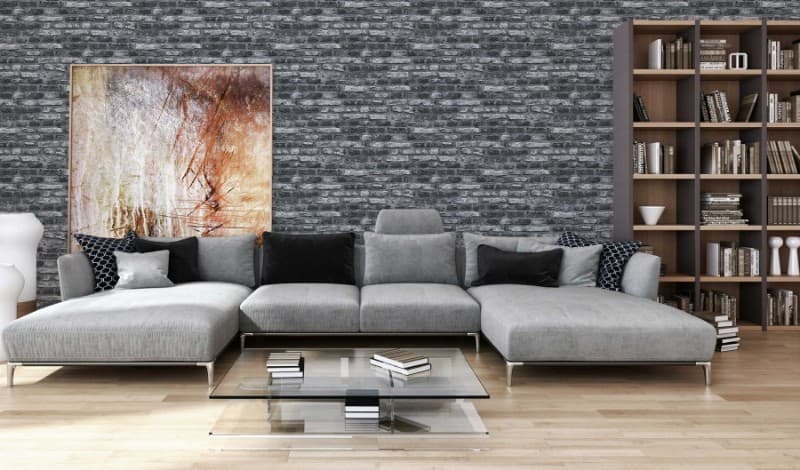 Ταπετσαρία Τοίχου AS Creation Elements 362812 0,53x10,05 Γκρι Μαύρο - 7