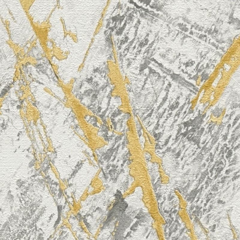 Ταπετσαρία Τοίχου AS Creation Elements 388173 0,53x10,05 Λευκό Γκρι Χρυσό - 5