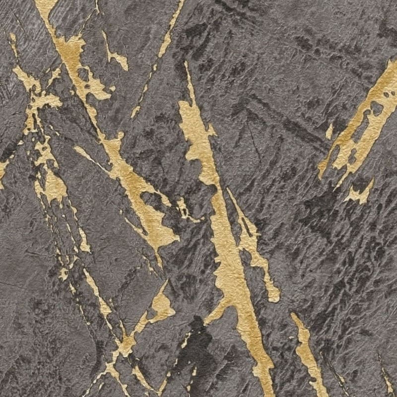 Ταπετσαρία Τοίχου AS Creation Elements 388175 0,53x10,05 Μαύρο Χρυσό - 3
