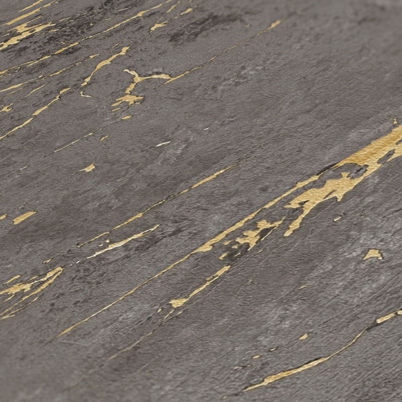 Ταπετσαρία Τοίχου AS Creation Elements 388175 0,53x10,05 Μαύρο Χρυσό - 7
