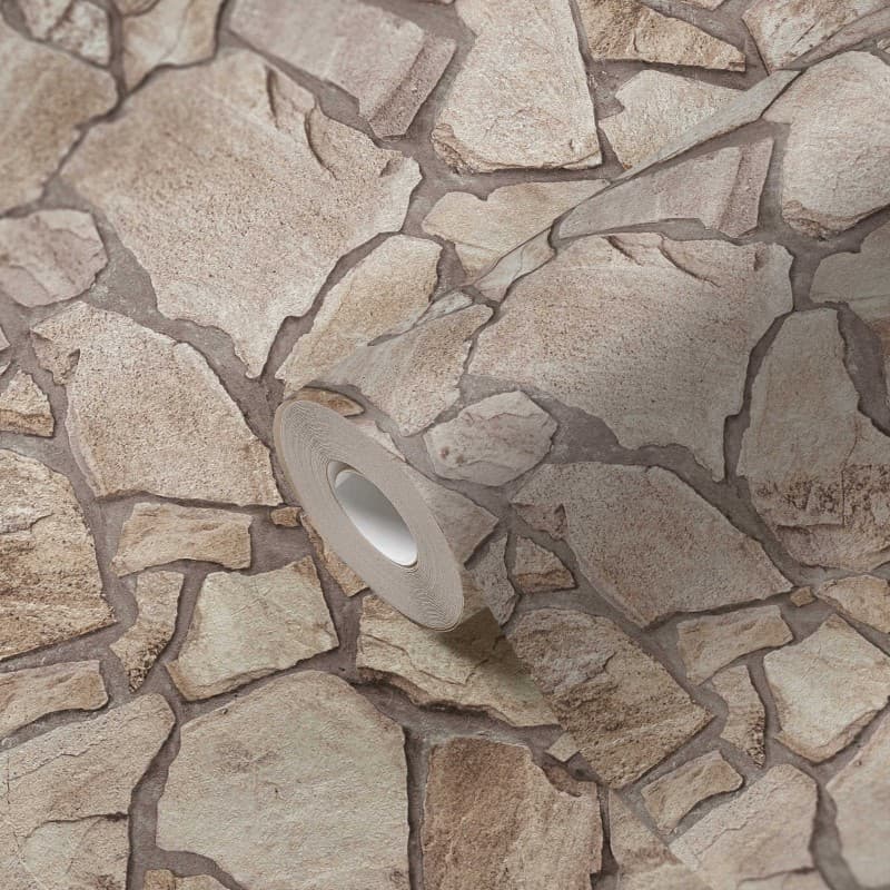 Ταπετσαρία Τοίχου AS Creation Elements 389343 0,53x10,05 Μπεζ Γκρι - 4