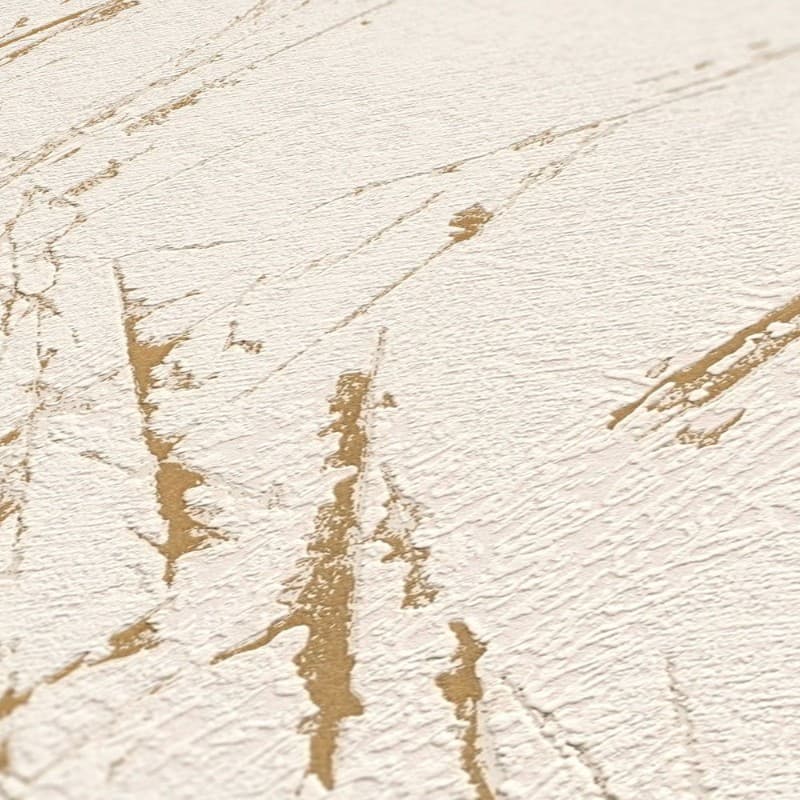 Ταπετσαρία Τοίχου AS Creation Elements 393364 0,53x10,05 Μπεζ Κρεμ Χρυσό - 7