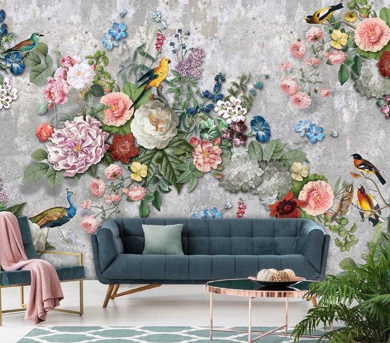 Ταπετσαρία Τοίχου Mural Panels Behang Expresse Floral Utopia INK 7578 4,00x2,80 - 2
