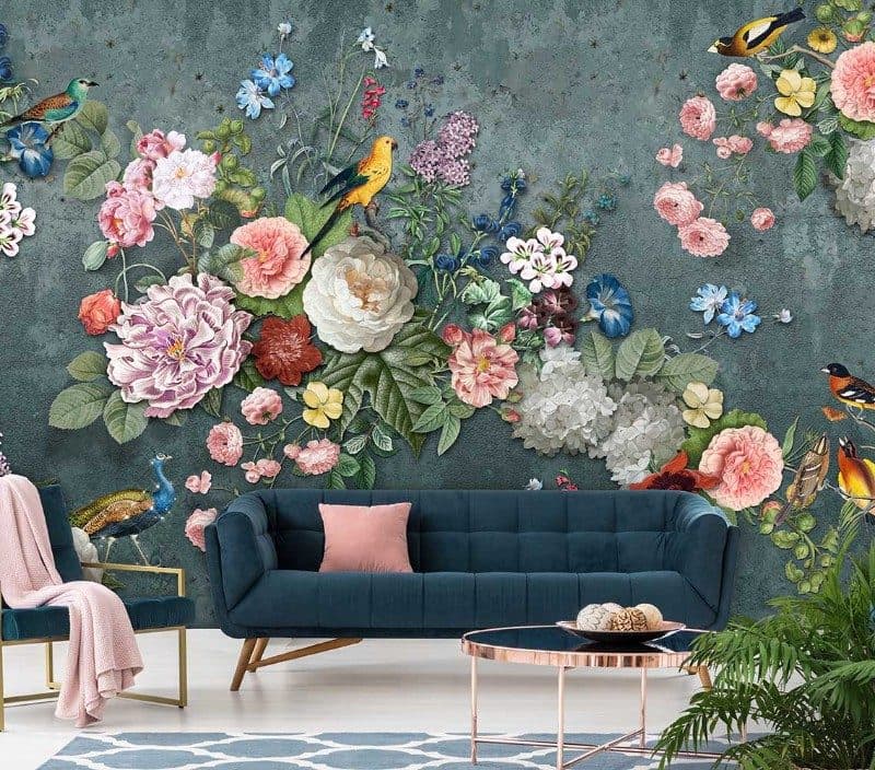 Ταπετσαρία Τοίχου Mural Panels Behang Expresse Floral Utopia INK 7579 4,00x2,80 - 2