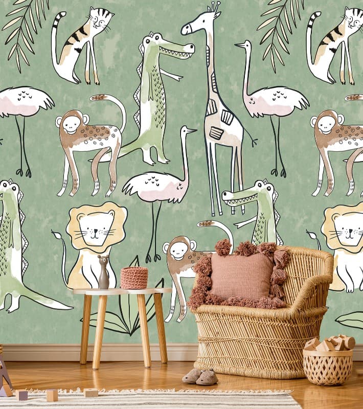 Ταπετσαρία Τοίχου Mural Panels Behang Olive & Noah INK 7809 2,00x2,80 - 2