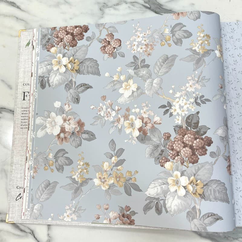 Ταπετσαρία Τοίχου Cristiana Masi Fiori Country 8 12306 0,53x10,05 Σιέλ Λευκό - 2