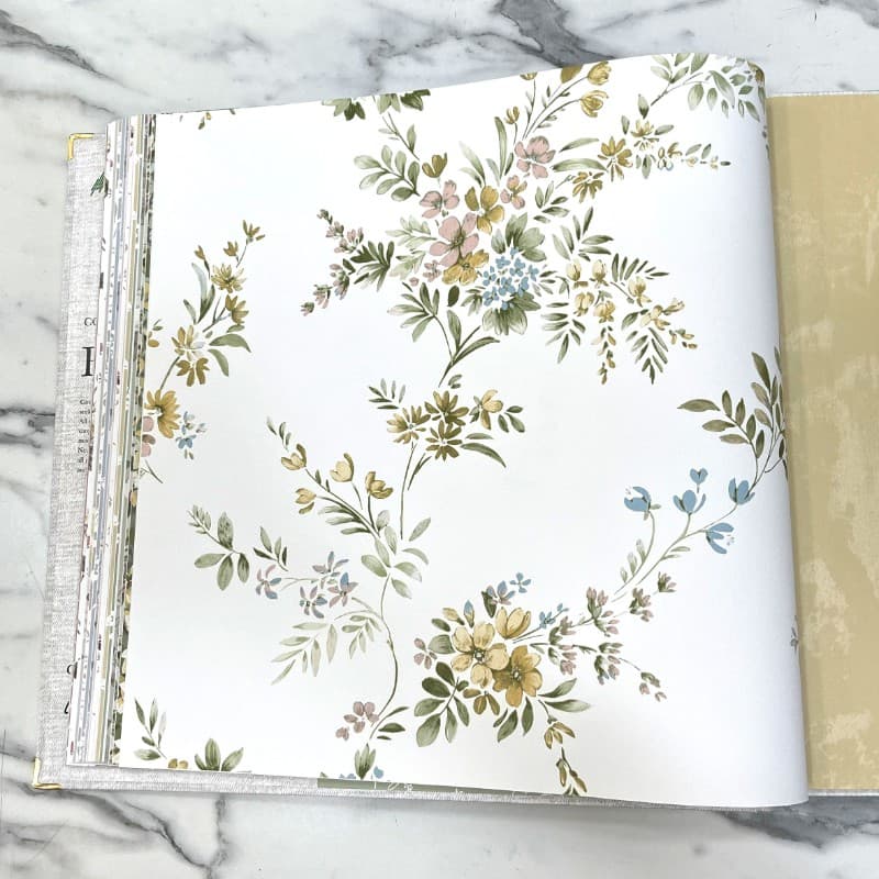 Ταπετσαρία Τοίχου Cristiana Masi Fiori Country 8 12312 0,53x10,05 Χακί Λευκό - 2