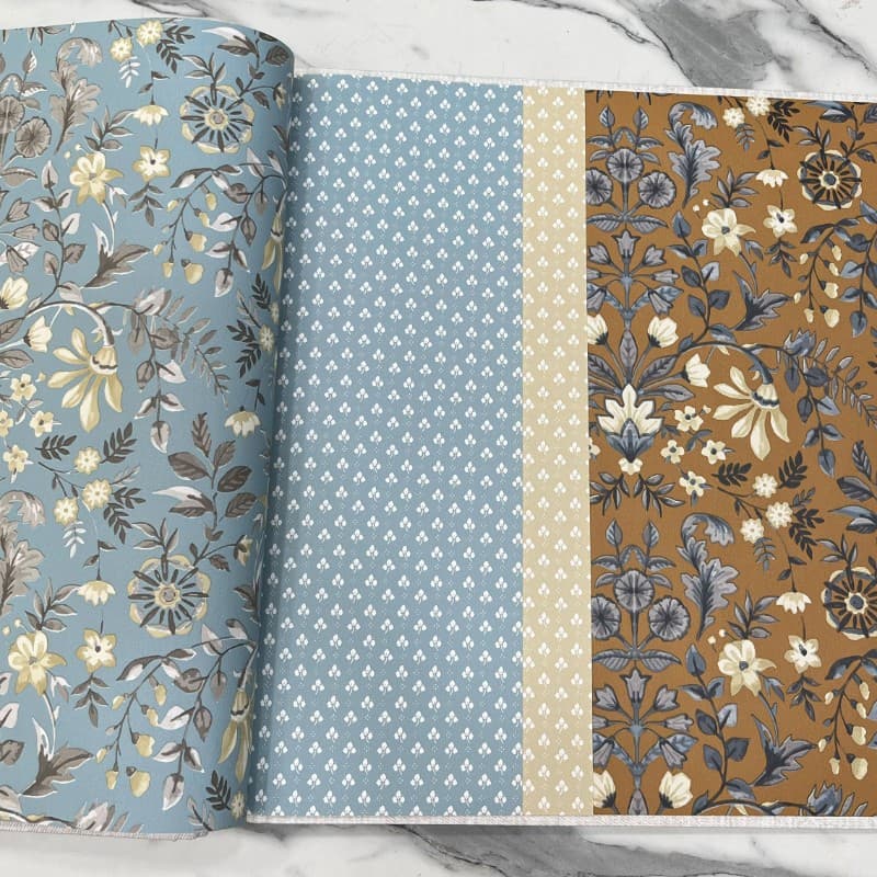 Ταπετσαρία Τοίχου Cristiana Masi Fiori Country 8 12363 0,53x10,05 Σιέλ Εκρού - 2