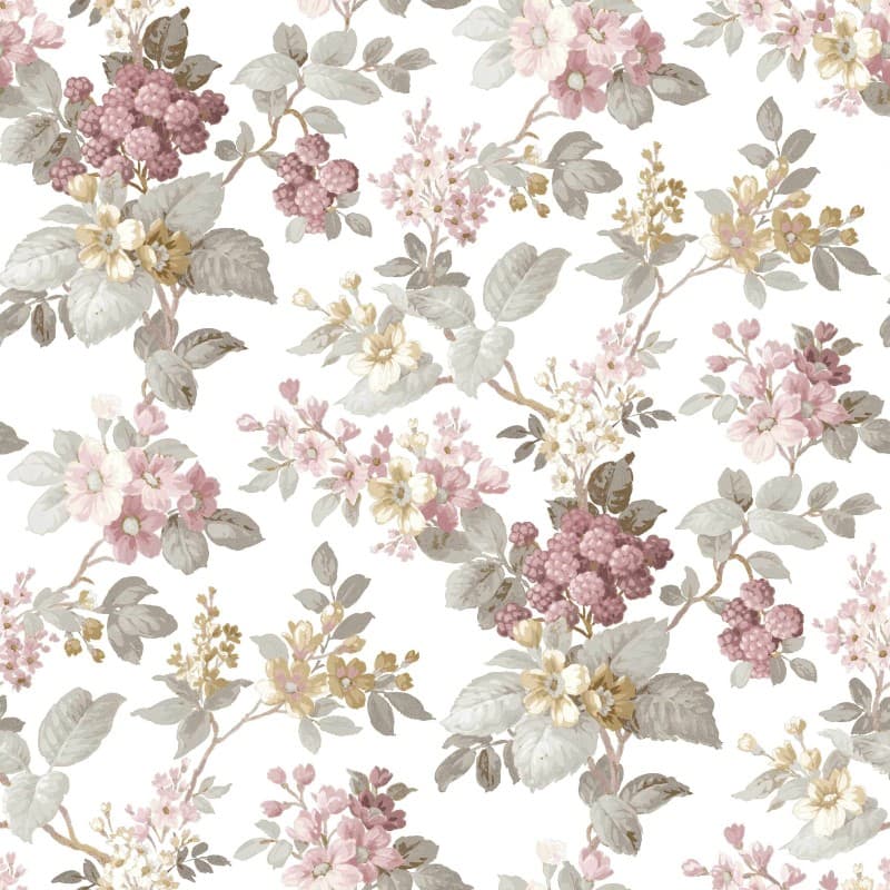 Ταπετσαρία Τοίχου Cristiana Masi Fiori Country 8 12308 0,53x10,05 Λευκό Ροζ