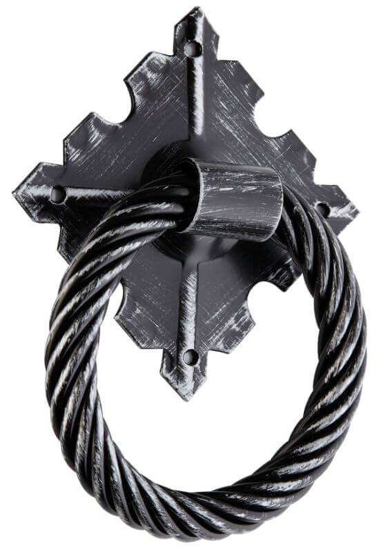 Ρόπτρο Πόρτας Zogometal 207 Μαύρο Πατίνα Ασημί 14x18,8cm
