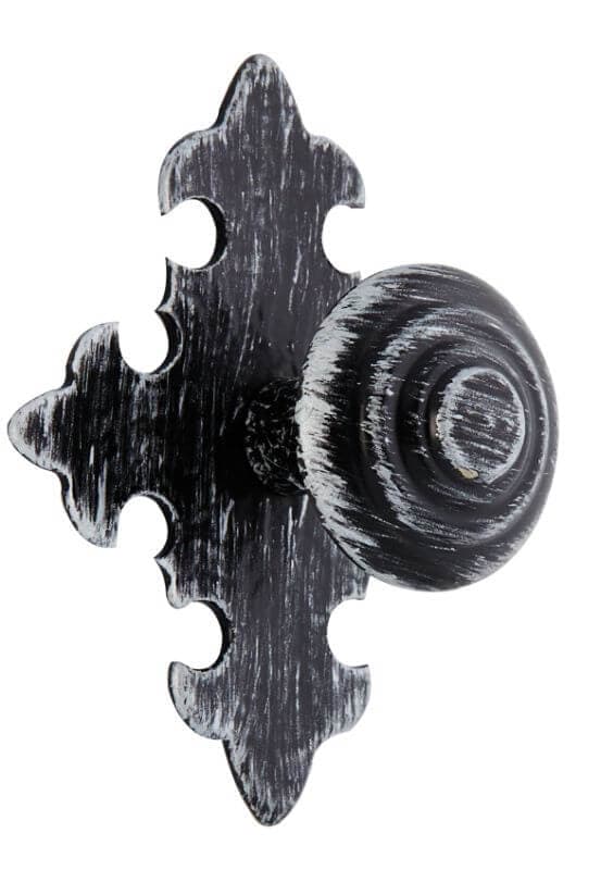 Πόμολο Επίπλων Zogometal 1201 Μαύρο Ασημί Πατίνα 45x55mm