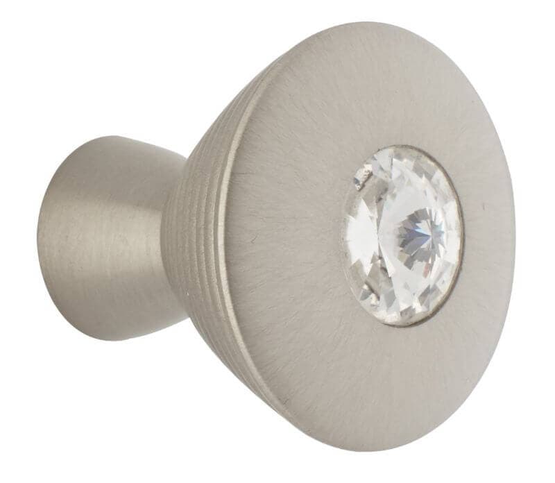 Πόμολο Επίπλων Zogometal 31 Ματ Νίκελ / Κρύσταλλο Φ24mm