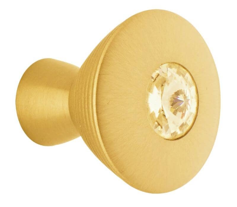 Πόμολο Επίπλων Zogometal 31 Ματ Όρο / Κρύσταλλο Φ24mm