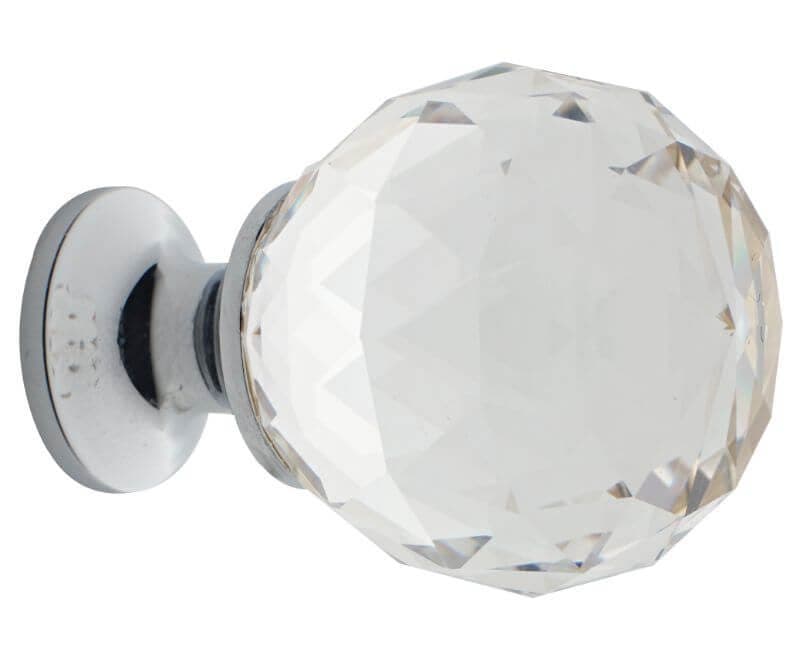 Πόμολο Επίπλων Zogometal 56 Χρώμιο / Κρύσταλλο Asfour Φ30mm
