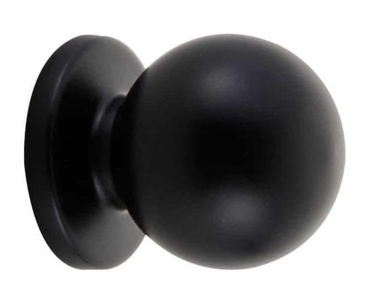 Πόμολο Επίπλων Zogometal 57 Ματ Μαύρο Φ25mm