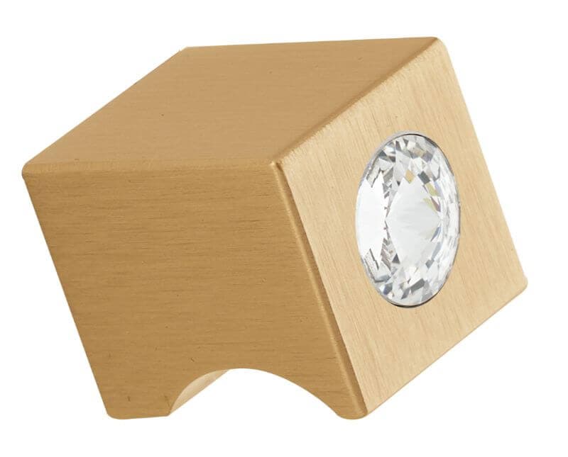 Πόμολο Επίπλων Zogometal 81 Ματ Όρο / Κρύσταλλο Swarovski Φ20mm