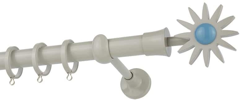 Μεταλλικό Κουρτινόξυλο Zogometal CP4054 Φ25mm Γκρι / Γαλάζιο