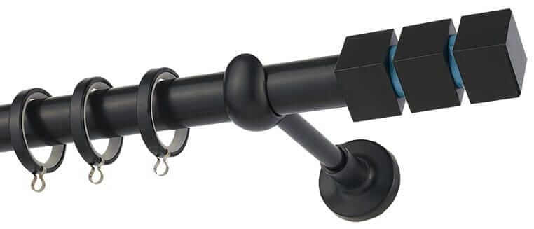 Μεταλλικό Κουρτινόξυλο Zogometal CP0473 Φ25mm Ανθρακί / Γαλάζιο