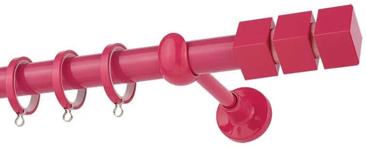 Μεταλλικό Κουρτινόξυλο Zogometal CP0473 Φ25mm Φούξια / Ροζ