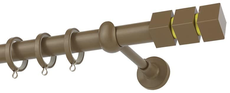Μεταλλικό Κουρτινόξυλο Zogometal CP0473 Φ25mm Καφέ Ελιάς / Λεμονί