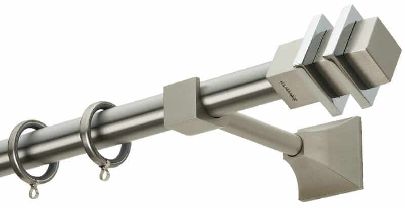 Μεταλλικό Κουρτινόξυλο Zogometal PR4124 Φ25mm Ματ Νίκελ / Χρώμιο