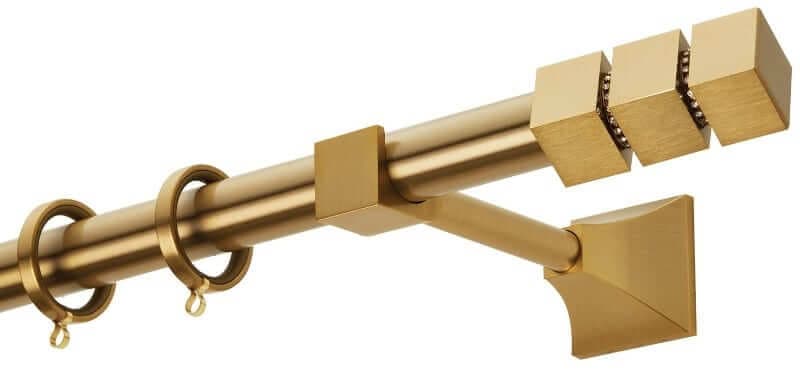 Μεταλλικό Κουρτινόξυλο Zogometal PR4131 Φ25mm Ματ Όρο / Κρύσταλλο Asfour