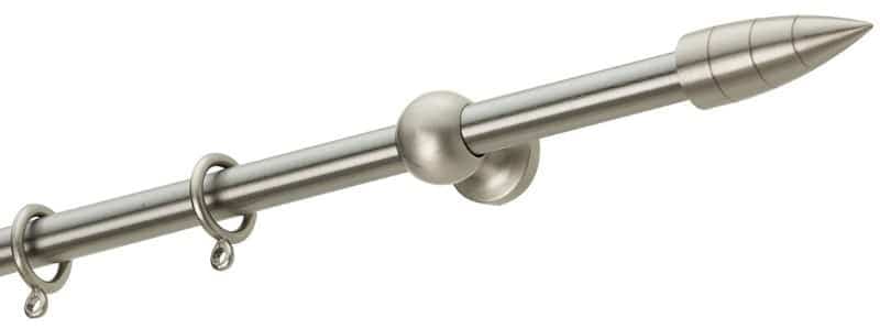 Μεταλλικό Κουρτινόξυλο Zogometal S0417 Φ12mm Ματ Νίκελ