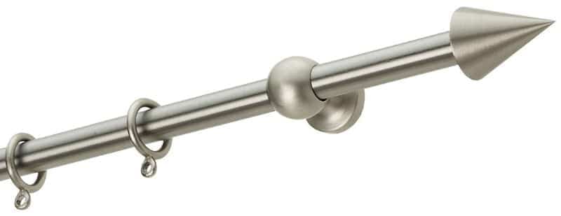 Μεταλλικό Κουρτινόξυλο Zogometal S0418 Φ12mm Ματ Νίκελ