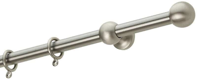 Μεταλλικό Κουρτινόξυλο Zogometal S0419 Φ12mm Ματ Νίκελ