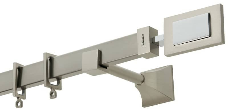 Μεταλλικό Κουρτινόξυλο Zogometal FC4517 30x15mm Ματ Νίκελ / Χρώμιο