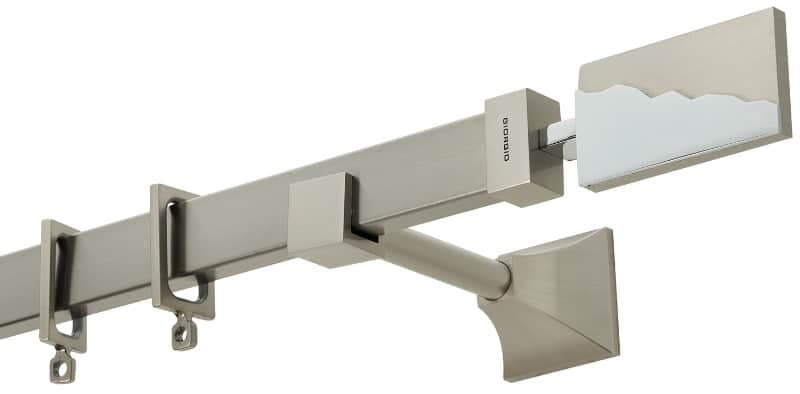 Μεταλλικό Κουρτινόξυλο Zogometal FC4522 30x15mm Ματ Νίκελ / Χρώμιο