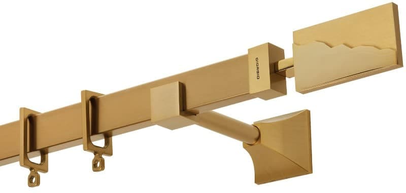 Μεταλλικό Κουρτινόξυλο Zogometal FC4522 30x15mm Ματ Όρο / Όρο