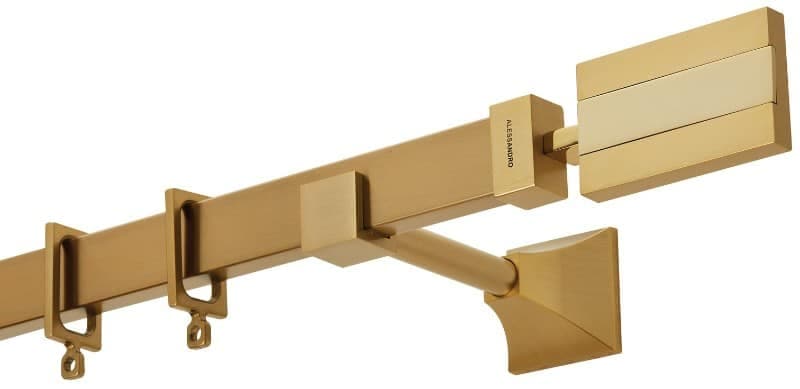Μεταλλικό Κουρτινόξυλο Zogometal FC4572 30x15mm Ματ Όρο / Όρο