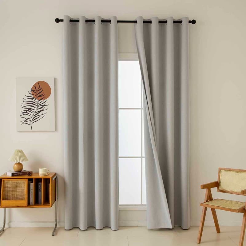 Κουρτίνα Beauty Home Blackout Total Art 8446 Ασημί 140x270cm - 8