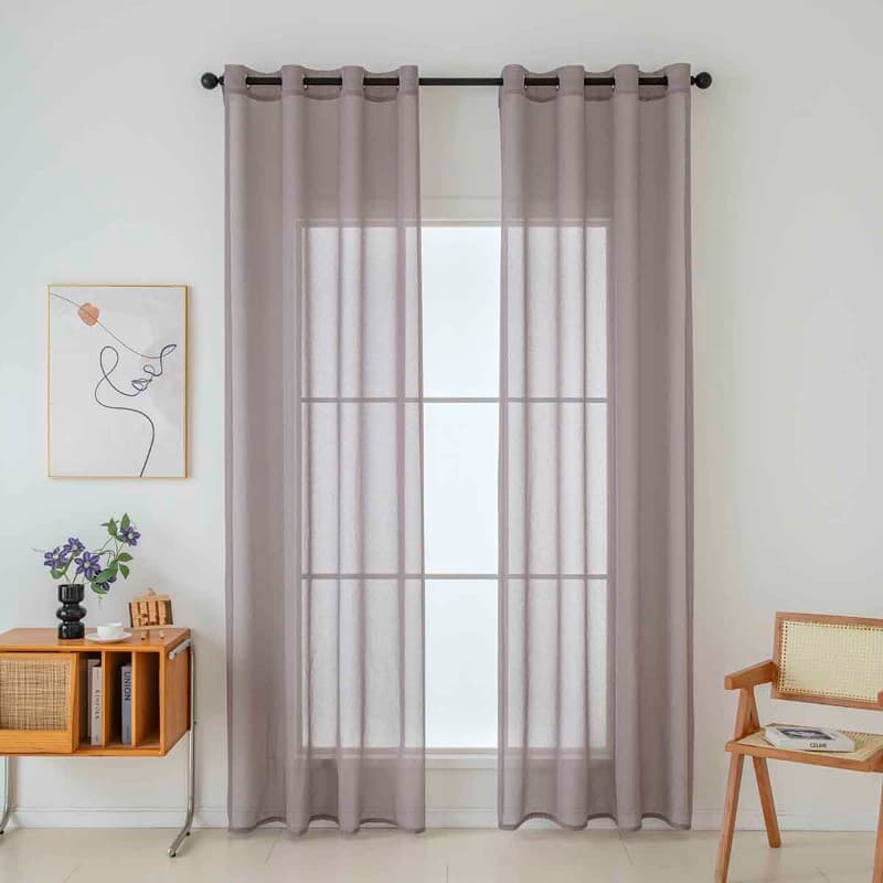 Κουρτίνα Beauty Home γάζα Sharp Art 8448 Αμέθυστος 140x270cm