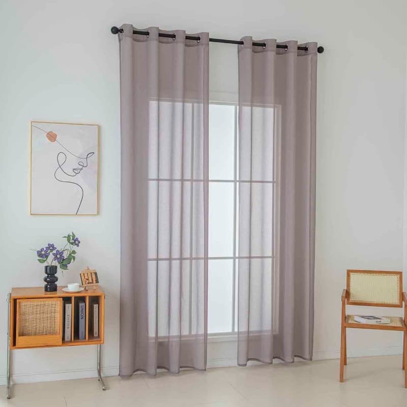 Κουρτίνα Beauty Home γάζα Sharp Art 8448 Αμέθυστος 140x270cm - 2
