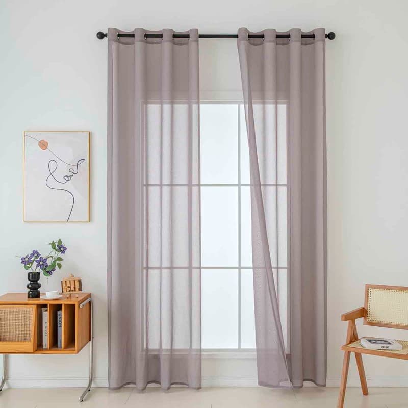 Κουρτίνα Beauty Home γάζα Sharp Art 8448 Αμέθυστος 140x270cm - 6