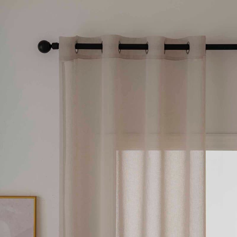 Κουρτίνα Beauty Home γάζα Sharp Art 8448 Άμμου 140x270cm - 5