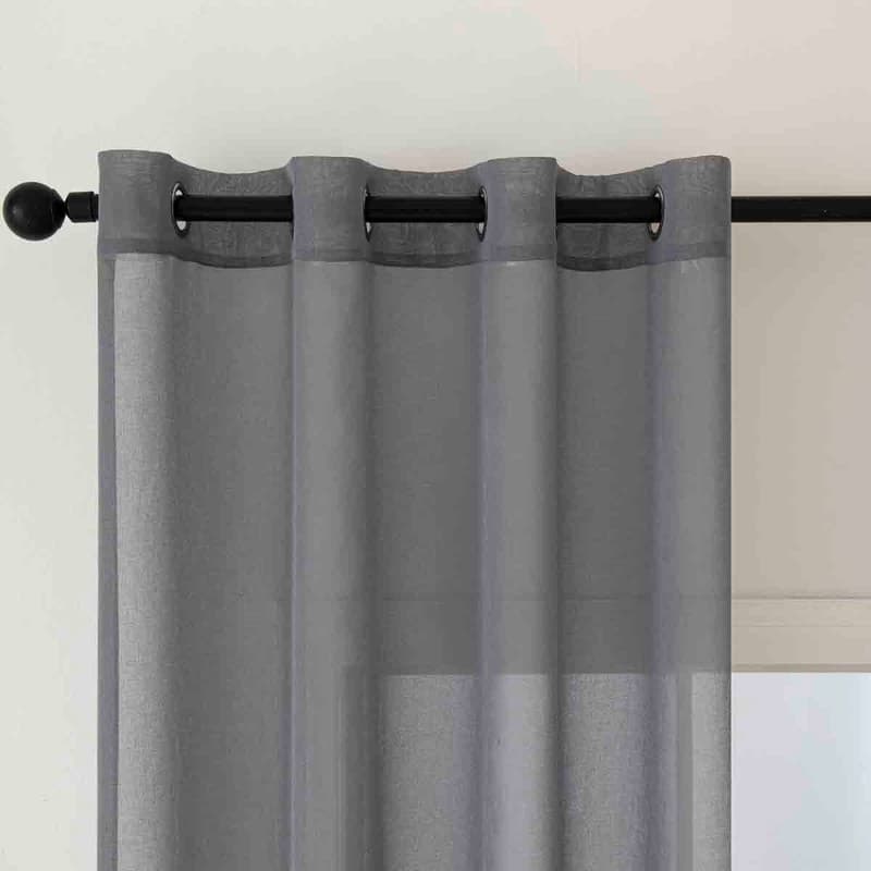Κουρτίνα Beauty Home γάζα Sharp Art 8448 Ανθρακί 140x270cm - 4