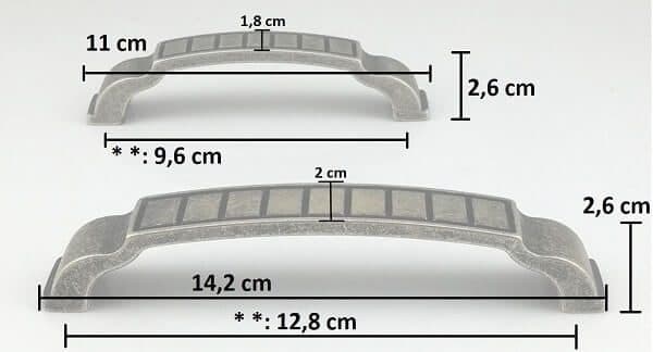 Λαβή Επίπλων Citterio Line 1019 Διαστάσεις