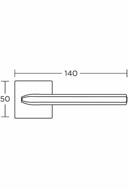 Πόμολα Πόρτας με Ροζέτα Convex 1085 Ματ Χρώμιο - 2
