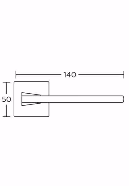 Πόμολα Πόρτας με Ροζέτα Convex 1105 Ματ Μαύρο - 2