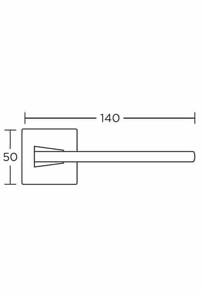 Πόμολα Πόρτας με Ροζέτα Convex 1105 Ματ Χρώμιο - 2
