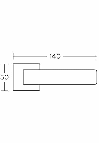 Διαστάσεις για πόμολο πόρτας convex 1115
